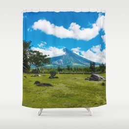 Mayon Volcano Shower Curtain