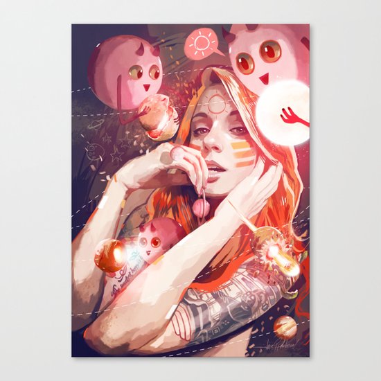 A GOOD DAY TO DESTROY A SOLAR SYSTEM Canvas Print