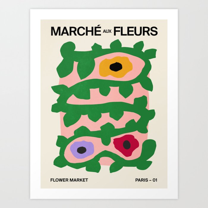 Flower Market I: Paris | Matisse Edition Art Print by ayeyokp | Society6
