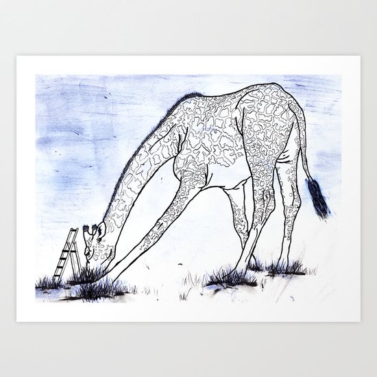 You're tall, just like a Giraffe Art Print