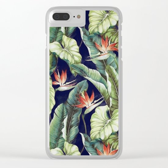 Night tropical garden II Clear iPhone Case