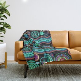 bohemian country design Throw Blanket