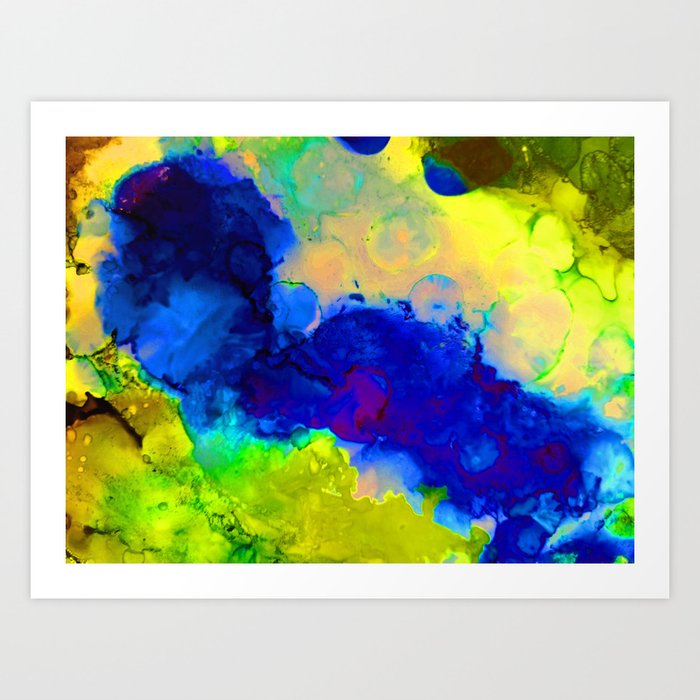 Expression in Blue Art Print