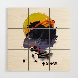 Ryu x Hadouken Wood Wall Art