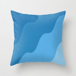 Sorbet 2 Geometric Abstract in Blue Tones Wall Hanging Throw Pillow