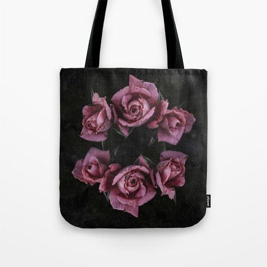 Pink Roses Vintage Tote Bag