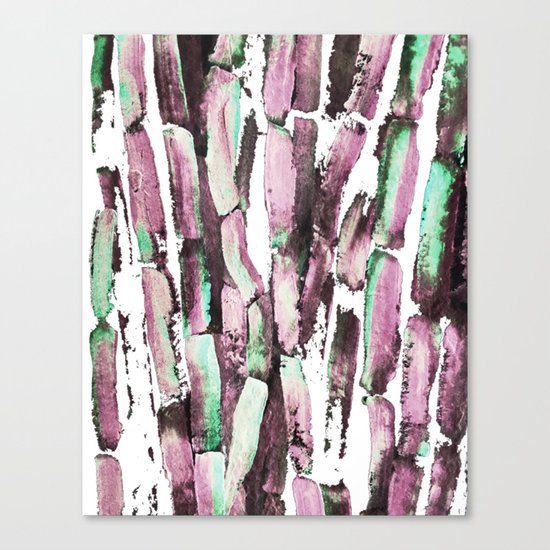 Purple Sugarcane on Greenery Canvas Print