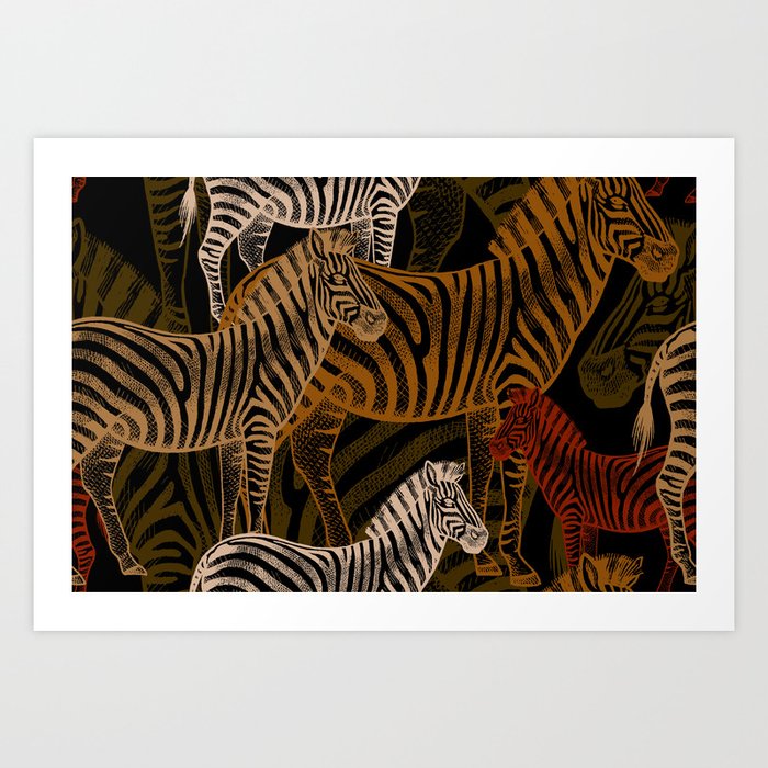 Seamless pattern with African animals Art Print by The Home | Society6