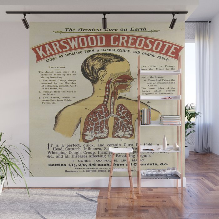 Vintage poster - Karswood Creosote Wall Mural