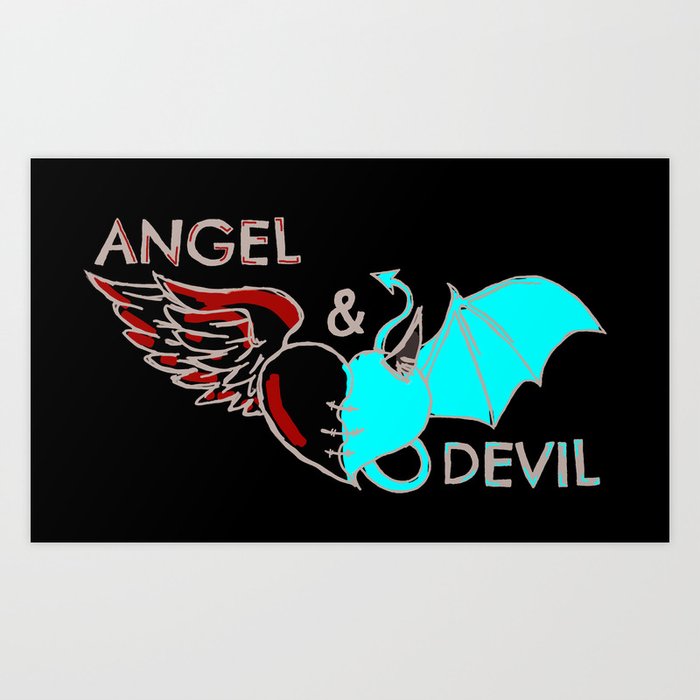 Angel & Devil Art Print by ongadesign | Society6