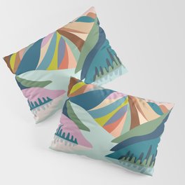 Modern Scenic Mountains  Pillow Sham