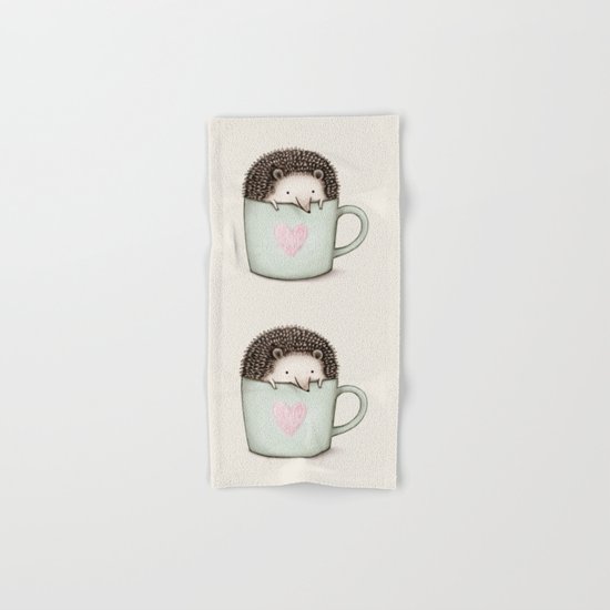 Hedgehog in a Mug Hand & Bath Towel