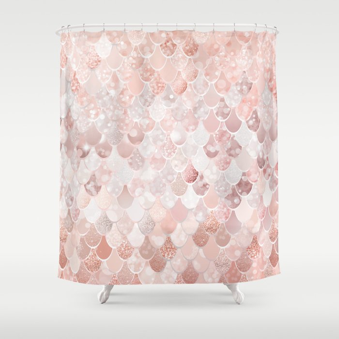 pink and gold shower curtain