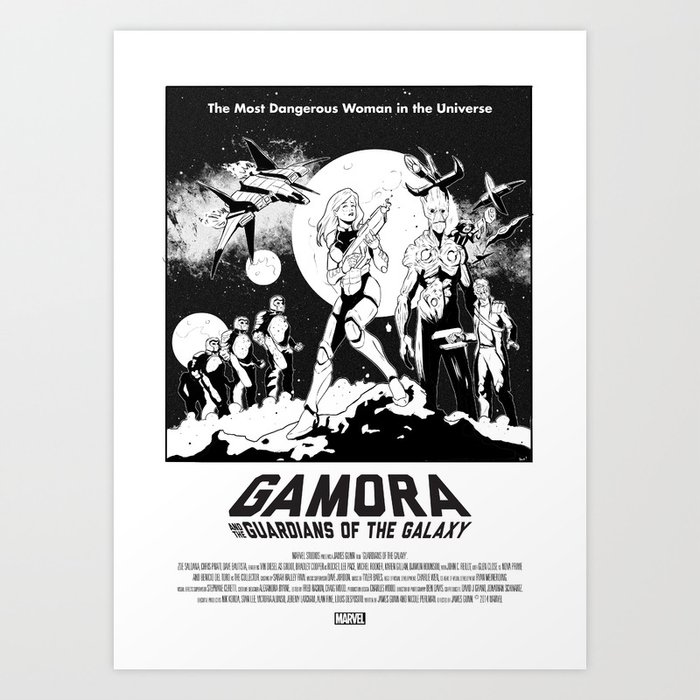Gamora and the Guardians of the Galaxy Art Print