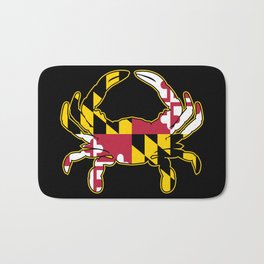 Maryland Flag Crab Bath Mat | Crustacean, Graphicdesign, Animal, Black, Sting, Claw, Nature, Crawl, Crab, Wildlife 