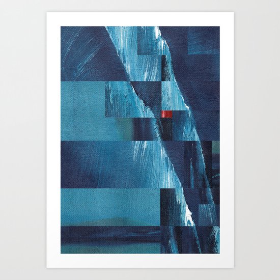 Cracking Waves (Distant Shore) Art Print