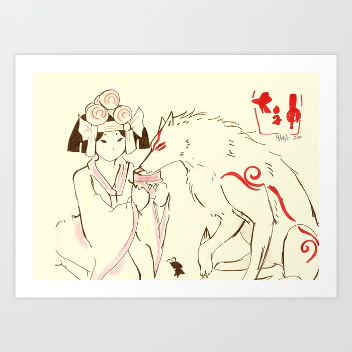 Okamiden Art Print by Yukie