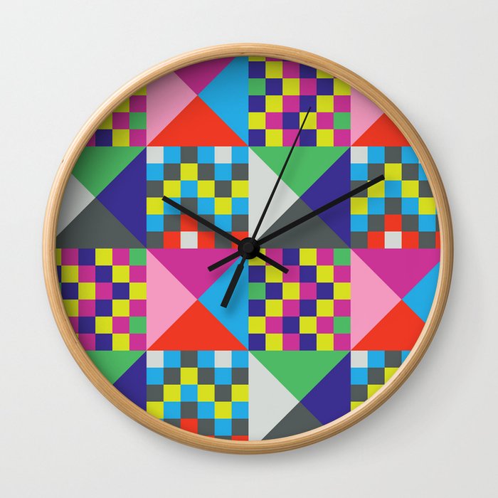 geometric//pattern//amazin-ness Wall Clock