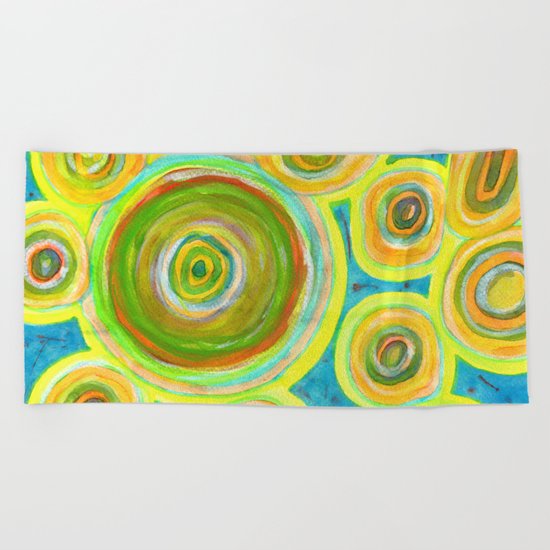 Circular Sky Lights Beach Towel