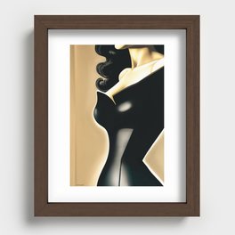 Allure of Femdom Bliss - Leather Garment Series Recessed Framed Print