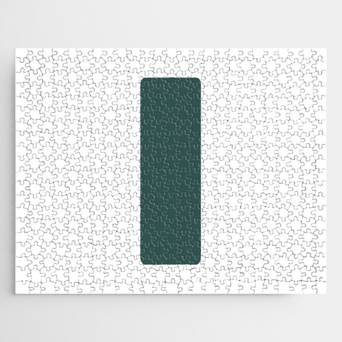 l (Dark Green & White Letter) Jigsaw Puzzle