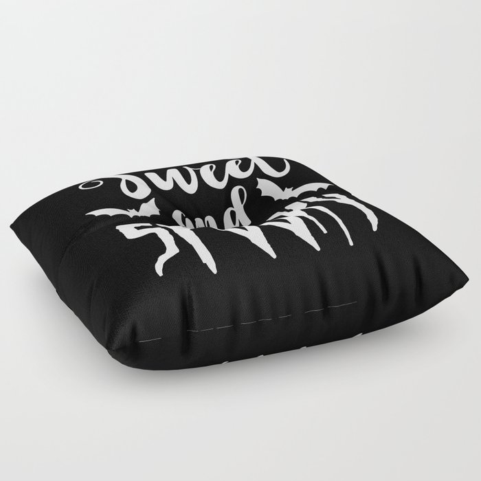 Sweet And Spooky Cool Halloween Saying Floor Pillow