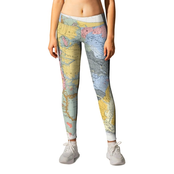 1874 Geological Map of the United States Leggings