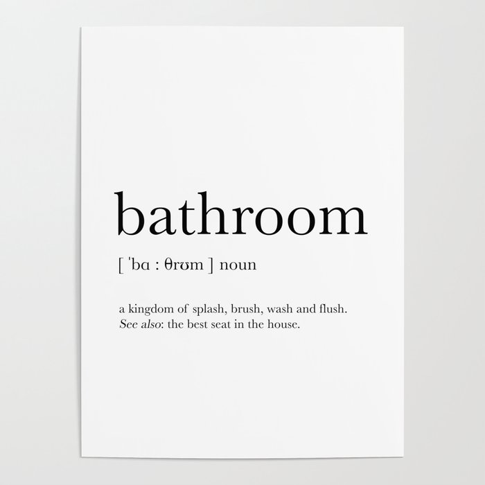 Bathroom definition Poster