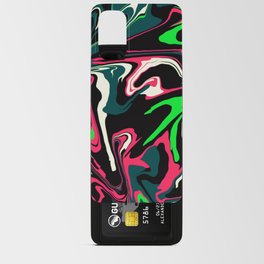 Green, Pink and Cyan Abstract Melt Android Card Case
