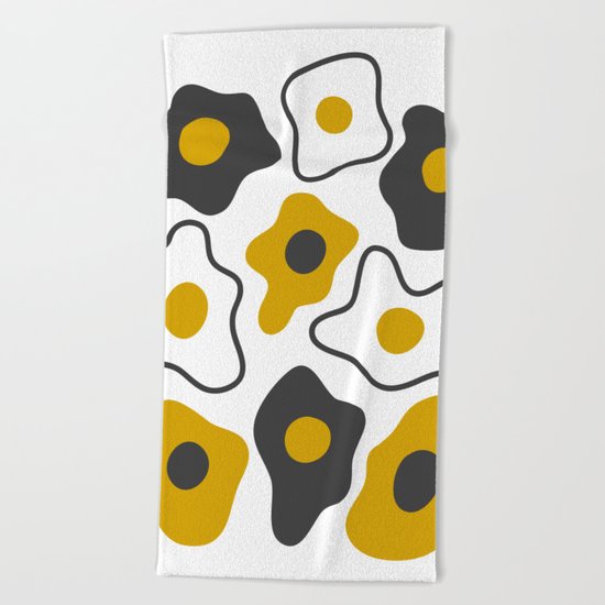 Fried eggs Beach Towel