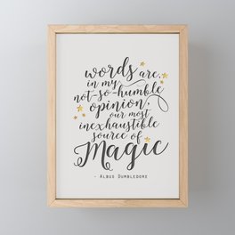 Dumbledore's Magic Words Framed Mini Art Print