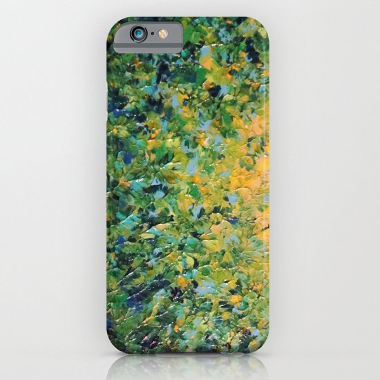 IRISH SUNRISE - Beautiful BOLD Lime Kelly Forest Green Sunrise Sunset Abstract Nature Painting iPhone & iPod Case