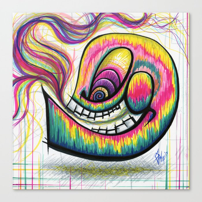 Spectrum Skull Canvas Print