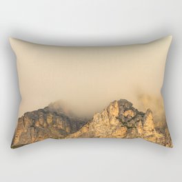 Fog in the Dolomites mountain Rectangular Pillow