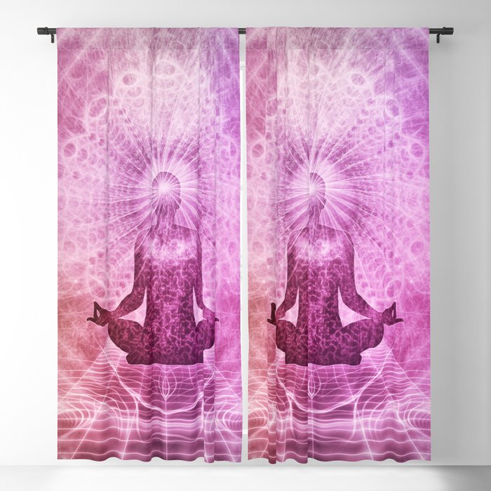Spiritual Yoga Meditation Zen Colorful Blackout Curtain
