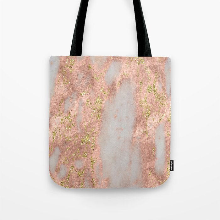 rose gold glitter bag