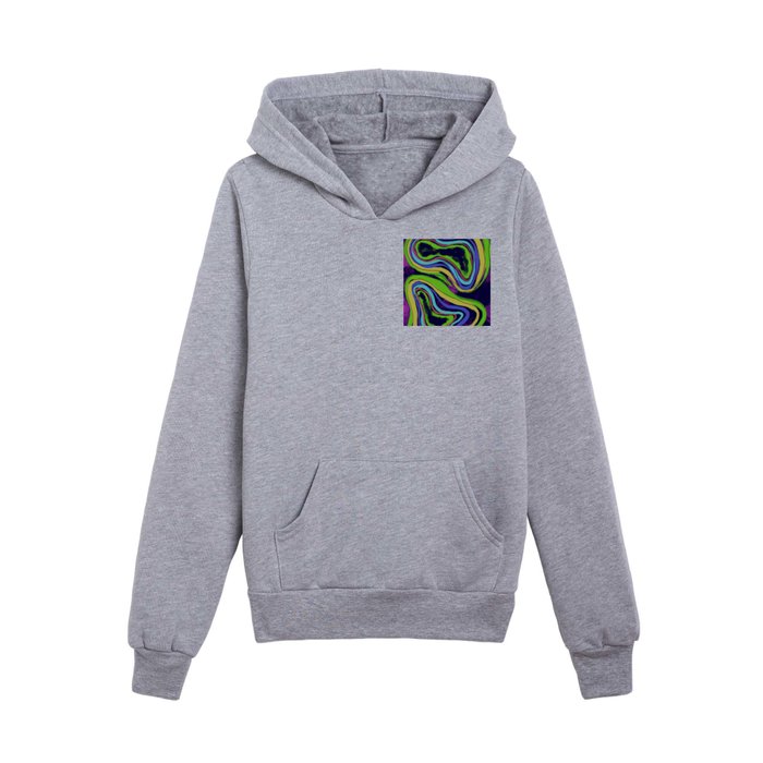 STONER BASEMENT ABSTRACT PAINTING Kids Pullover Hoodie by MICHELLE