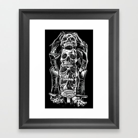 Skull Totem Framed Art Print