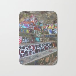 Graffiti in the wild Bath Mat | Graffiti, Steps, Artinthewoods, Streetart, Words, Paint, Nature, Spraypaint, Concrete, Photo 