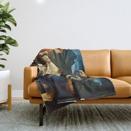 The Baptism of Christ by Paris Bordone Throw Blanket