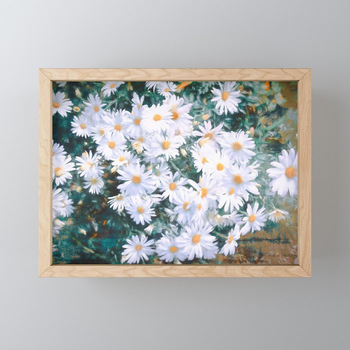 Daisies 3 #painting Framed Mini Art Print by Andrea Anderegg ...