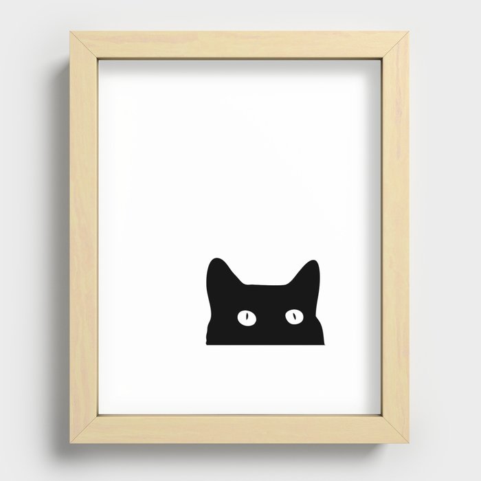 Black Cat Recessed Framed Print
