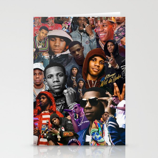 A Boogie Wit Da Hoodie Collage Stationery Cards