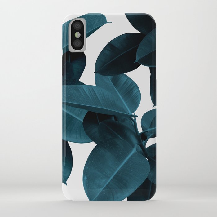 indigo plant leaves iphone case