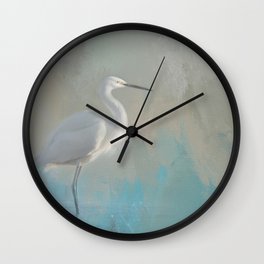 Coastal Egret Wall Clock