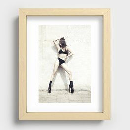 sexy girl in lingerie Recessed Framed Print