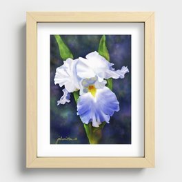 Susan's Blue Iris Recessed Framed Print