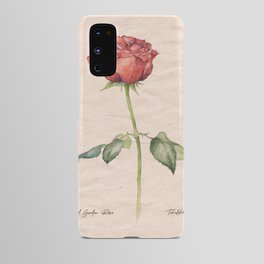 Watercolor vintage red rose flower  Android Case