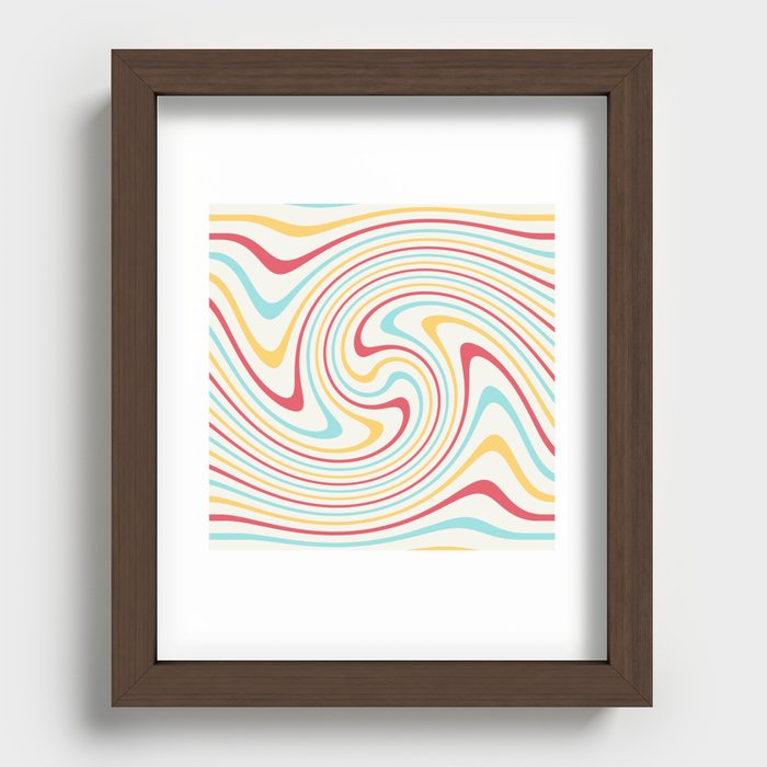 Psychedelic Lines Recessed Framed Print