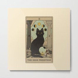 The High Priestess Metal Print | Sun, Spell, Star, Kitty, Priestess, Cute, Moon, Magic, Pet, Cats 